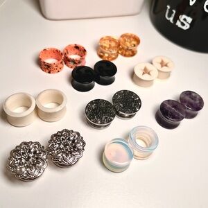 16mm Ear Gage Plugs and Tunnel lot 9 Pairs